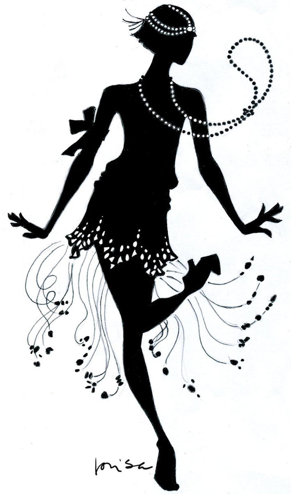 little girl dress silhouette clip art