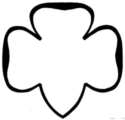 Girl Scout Shamrock Clip Art Line art clipart - The Girl In The ...