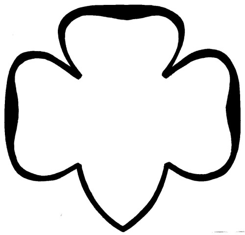 Girl Scout Shamrock Clip Art Line art clipart - The Girl In The ...